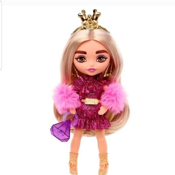 2 Mattel - Barbie Extra Mini Doll with Gold Crown [New Toy] - Picture 13 of 14